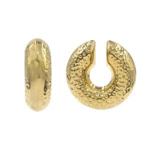 C-Shape Stacking Earrings, Gold Cuff, Thick Ear Cuff, Wide Band Ear Cuff